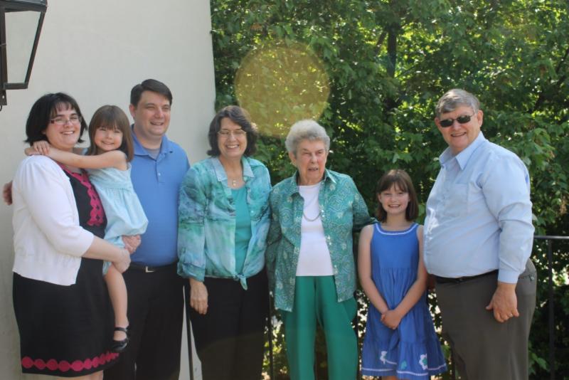 Dennis, Lynn, Brian and family at Virginia's 90th Birthday Party