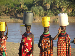 Women carrying water