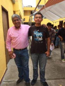 Misael Cruz, left, pastor of Maranatha Church, Mexico City, helped his friend Abraham Ortuno, right, make big changes in his life.