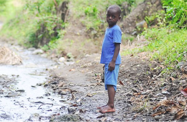 a boy in Haiti