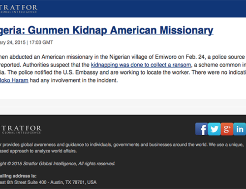 Gunmen Kidnap American Missionary in Nigeria February 2015